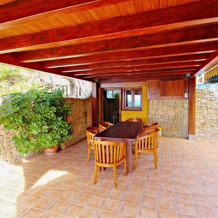 El Portet - Beachfront Holiday Home With Private Pool In Морайра Экстерьер фото